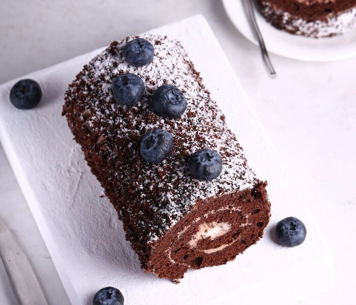 csokoládé roulade tejföllel