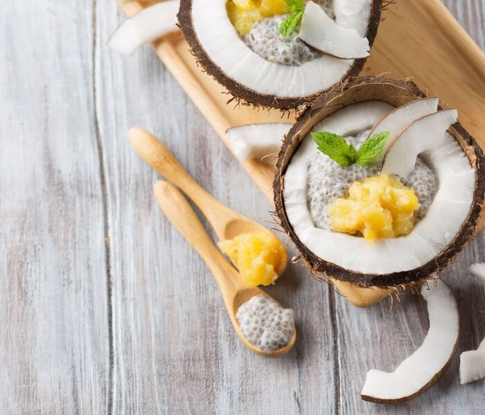 kókuszos chia puding mangóval