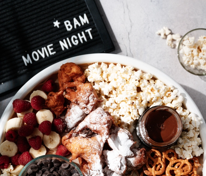 snack tálca a film estére
