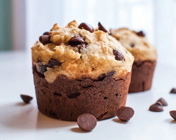 csokoládés muffinok banánnal