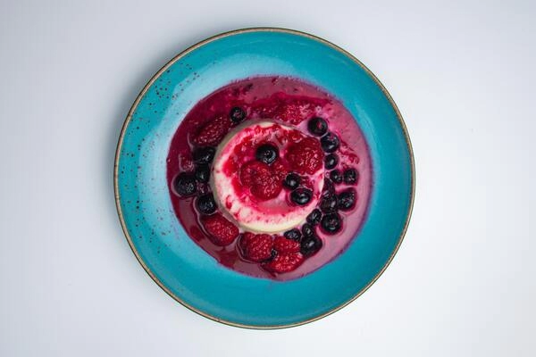 panna cotta málnával