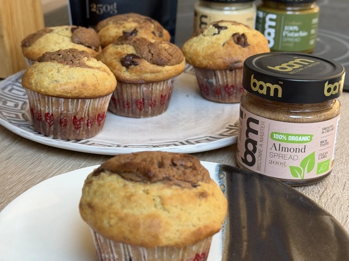 lédús muffinok 100 mandulakrémmel