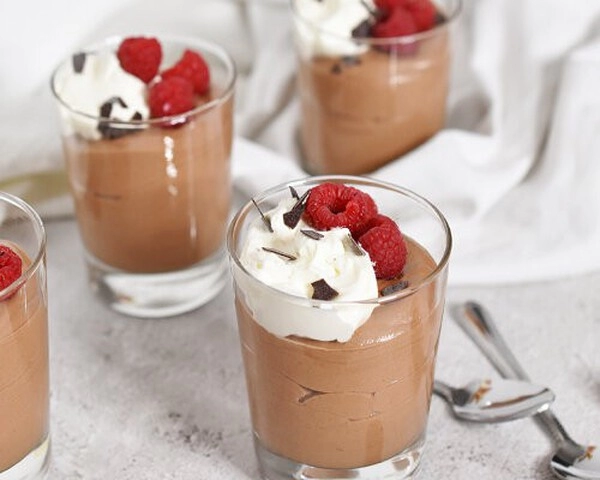 csokoládé mousse egy pohárban