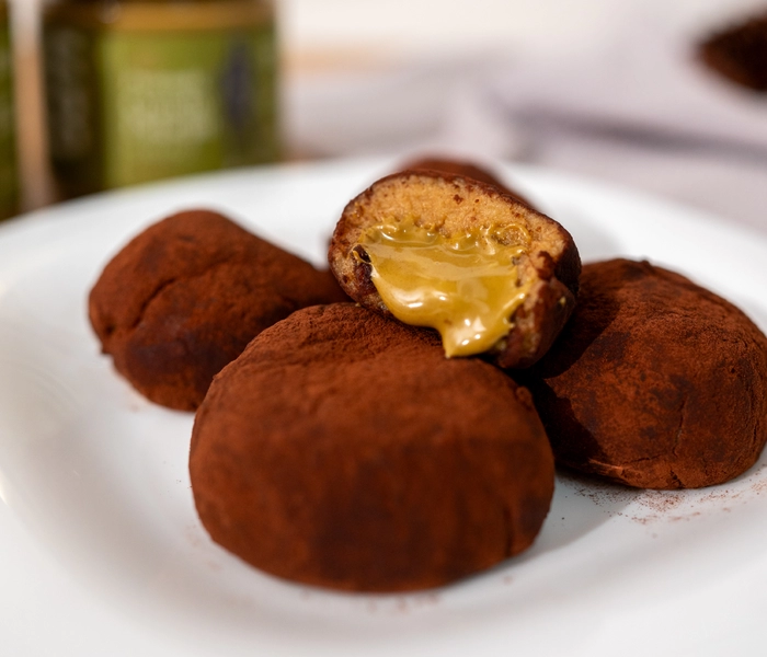tiramisu golyók pisztáciakrémmel