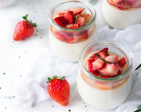 panna cotta recept egy üvegben