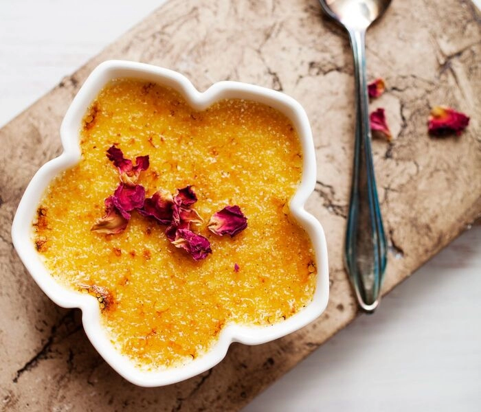 creme brulée bam mangóöntettel